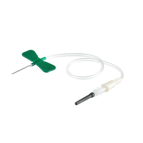 Igła motylkowa + Luer adapter Vacuette (Grainer), 21G (0,8x19mm) z wężykiem 7,5” (19cm), ref:450066, 1op./50szt.
