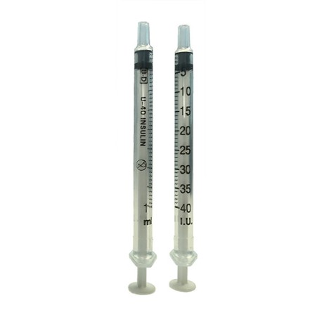 Strzykawka insulinowa BD, 1ml U40 (bez igły) 120szt/op BD303173