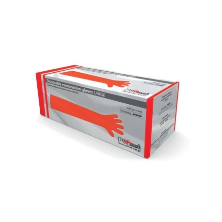 Rękawice weterynaryjne, rektalne Kruuse Valueline, 100szt/op