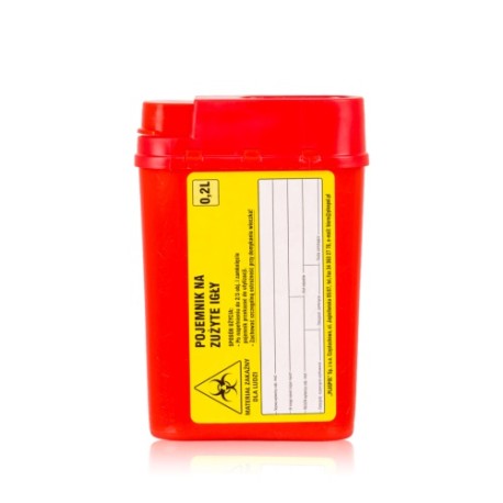 Pojemnik na odpady medyczne czerwony 0,2ltr Neuplast 1szt
