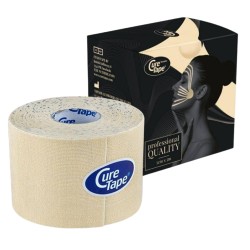 Taśma CureTape Beauty - tejp plaster do kinesiotapingu twarzy i biustu, kolor beżowy, 5cmx5m, REF:1088.02.21, 1szt.