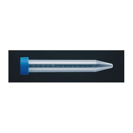 Probówka PP 15ml, 17x120mm stożkowodenna, skalowana, z niebieską nakrętką 50szt/op