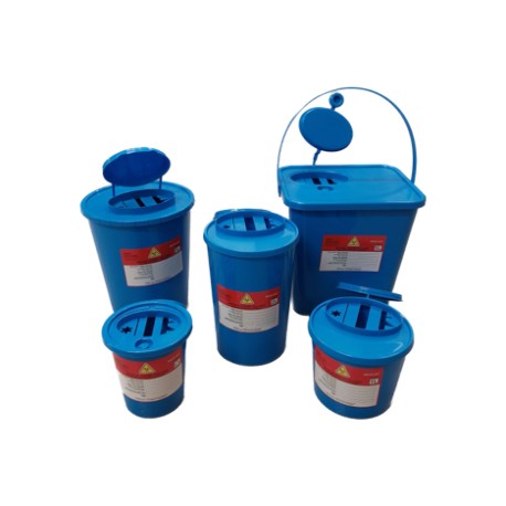 Pojemnik/wiaderko (kwadratowe) na odpady szpitalne Neuplast 5L - Niebieski, 1szt.