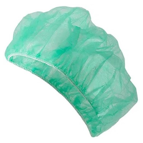 Czepek z gumką typu “clip” Intergos, zielony, 100szt./op.