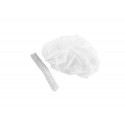 Czepek z włókniny tylu ”clip” z gumką niebieski/biały 100szt/op