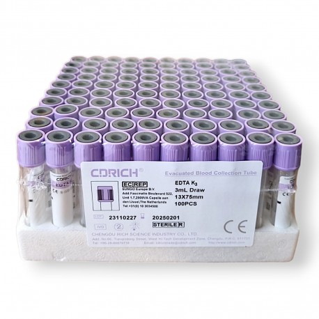 Probówka morfologiczna 3ml z EDTA K3, CDRICH, 100 szt./op.