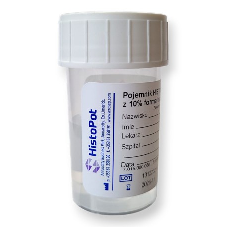 Pojemnik HISTOPOT 60ml z 10% formaliną, 1szt
