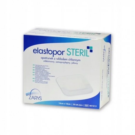 Elastopor Steril - opatrunek włókninowy z wkładem chłonnym (10x10cm), jałowy, 30szt/op. Ref: 801013