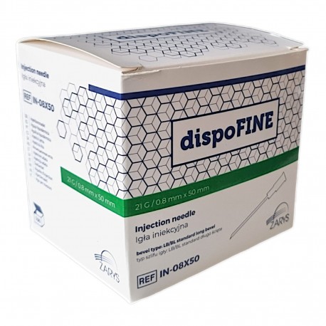 Igła iniekcyjna j.u. DispoFine 0,8x50mm 100szt/op