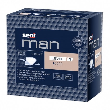 Wkładki urologiczne dla mężczyzn Seni Man Level 1 Light, 15szt./op.