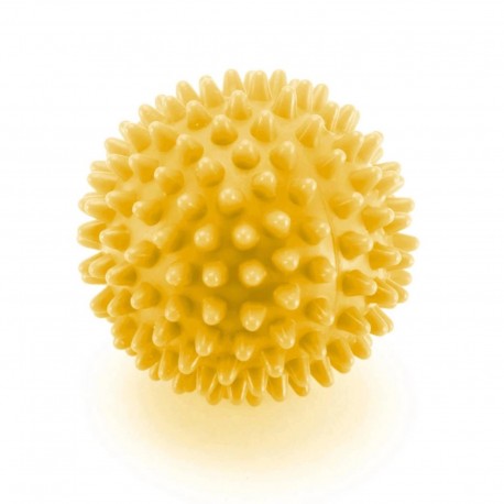 Piłka do masażu i rehabilitacji z kolcami 10cm, żółta, 1szt.