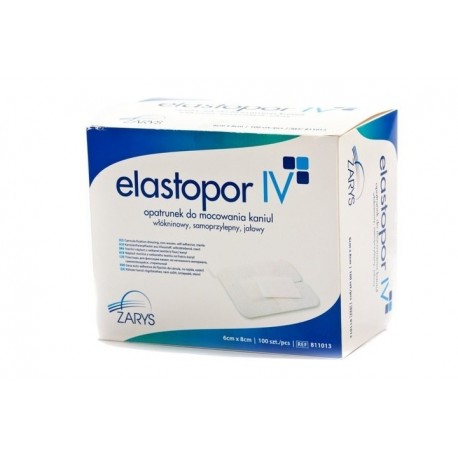 Plaster do mocowania wenflonów, kaniul Elastopor IV 6x8cm, 100szt./op. Ref: 811013