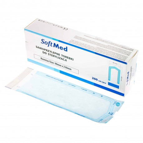 Torebki foliowo-papierowe Softmed (90x260mm) do sterylizacji, 200szt./op.
