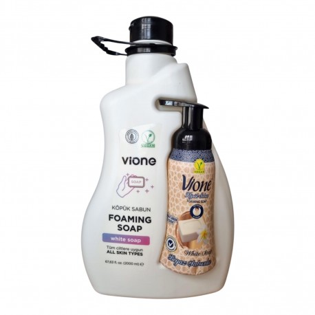 Mydło do rąk w piance Vione 2L White Soap + dozownik