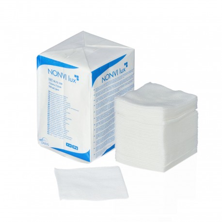 Kompres włókninowy niejałowy NONVI LUX (7,5x7,5cm), 30g, 4W, 100szt./op. Ref: NL75-100