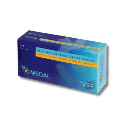 Torebki foliowo-papierowe Medal (90x135mm) do sterylizacji, 200szt./op.