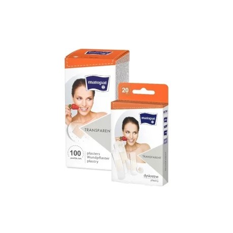 Plastry przeźroczyste z opatrunkiem Transparent, 20szt./op.
