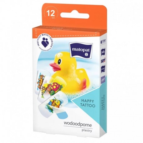 Zestaw plastrów wodoodpornych Happy Tattoo , 12szt./op.