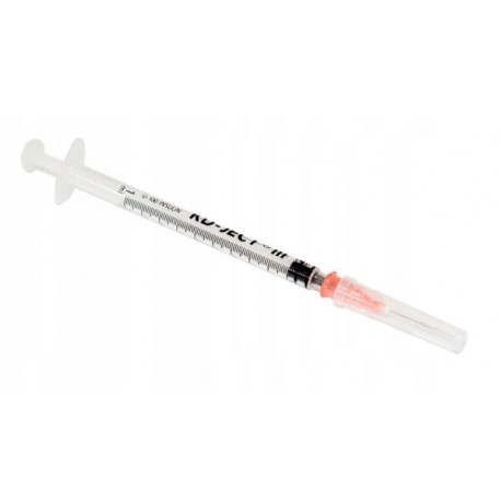 Strzykawka insulinowa KD-JECT III 1ml (U100) z igłą nakładaną, 29G (0,33x12mm), 100szt./op.