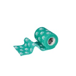 Bandaż Kohezyjny Non-Woven yellowBAND, zielony(w łapki), 7.5cmx4.5m, 1szt.