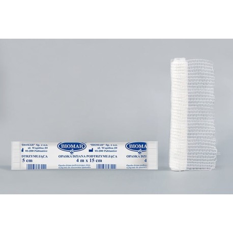 Bandaż, opaska dziana podtrzymująca Biomar (15cmx4m), 1szt.