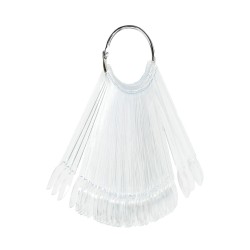 Wzornik wachlarz na 50 tipsów, przeźroczysty, 1kpl.