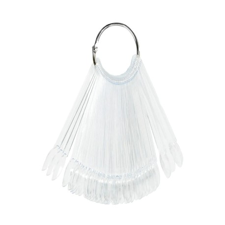 Wzornik wachlarz na 50 tipsów, przeźroczysty, 1kpl.