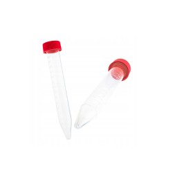 Probówka stożkowodenna PP 15ml (17x120mm) z czerwoną nakrętką typu Falcon, 100szt./op.