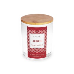 Świeca sojowa w szkle - JESIEŃ Sandomierz (drzewo sandałowe - grejpfrut), 280ml