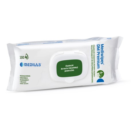 Chusteczki nasączone dezynfekująco-myjące, Medwipes DM, 100szt/op