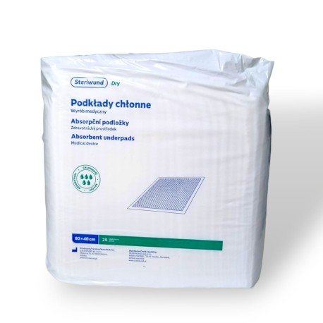 Podkład chłonny, nieprzemakalny Steriwund (40x60cm), 25szt./op.