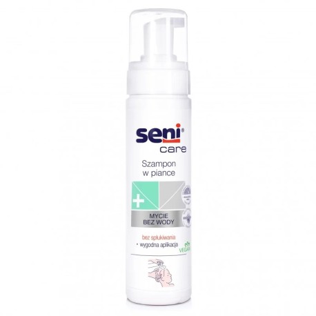 Szampon w piance do mycia włosów bez użycia wody Seni Care, 200 ml