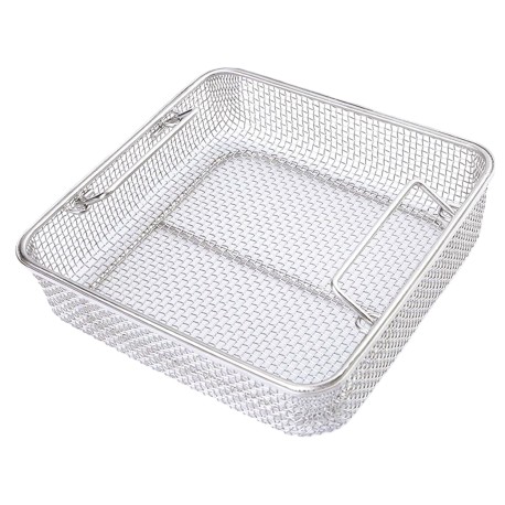 Kosz metalowy perforowany do sterylizacji, 250x250x70mm, Polonus, 1szt.