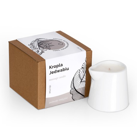 Świeca do masażu w kartonie (kropla jedwabiu-jedwab indyjski), 250g