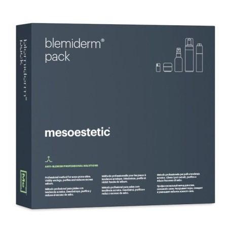 Mesoestetic Blemiderm Pack, profesjonalna kuracja przeciwtrądzikowa, 1op.