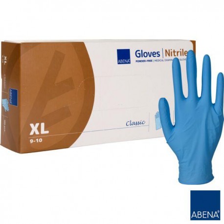 Rękawice Nitrylowe bezpudrowe Abena (rozm. XL), niebieskie, 100szt./op.