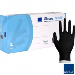 Rękawice Nitrylowe bezpudrowe Abena (rozm. L), czarne, 100szt./op.