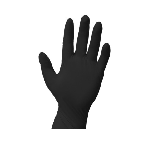 Rękawice nitrylowe bezpudrowe EasyCare czarne (Rozm. L), 100szt./op.