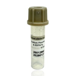Probówka kapilarna z lejkiem, glukoza (Sodium Fluoride i EDTA K2) plast., CDR 0,5ml, 8x45mm, 100szt/op
