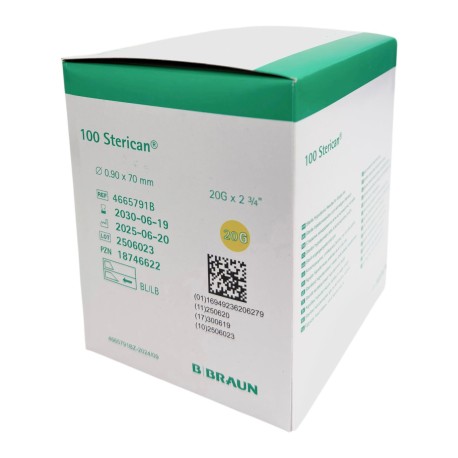 Igła iniekcyjna B. Braun Sterican 20G (0,90x70mm), 100szt./op.