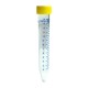 Probówka PS 15ml, 17x120mm stożkowodenna, skalowana, z żółtą nakrętką 50szt/op