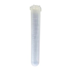 Probówka PP 11ml 16x96mm okrągłodenna z kołnierzem, z podziałką z korkiem 100szt/op