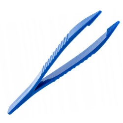 Pęseta chirurgiczna Softmed 12,5cm, niebieska, 1szt.