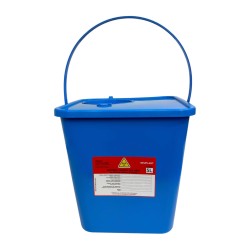 Pojemnik/wiaderko (kwadratowe) na odpady szpitalne Neuplast 5L - Niebieski, 1szt.