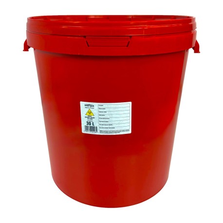 Pojemnik na odpady medyczne z pokrywą KDM 30L - Czerwony, 1szt.