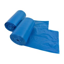 Worki na odpady niebieskie, grube LDPE, 35L 50szt/rol