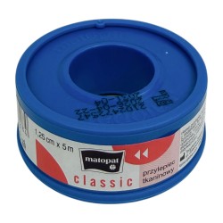 Przylepiec, plaster materiałowy z nakładką CLASSIC (1,25cmx5m), 1 szt.