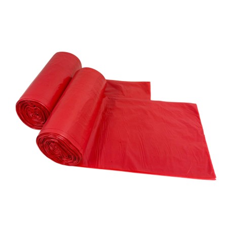 Worki na odpady medyczne czerwone, grube LDPE, 120L 25szt/rol