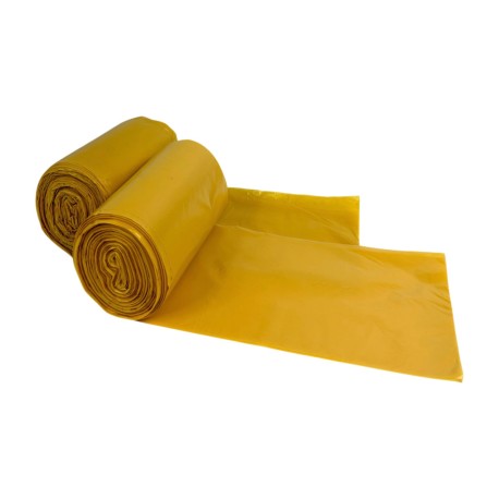 Worki na odpady żółte, sanitarne, 35L, LDPE 50szt/rol