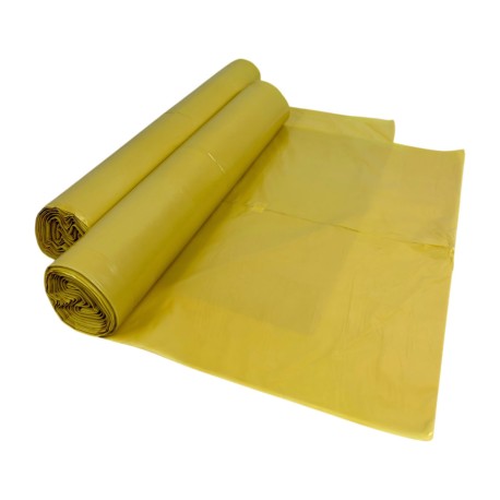 Worki na odpady żółte, sanitarne, 120L, LDPE 25szt/rol